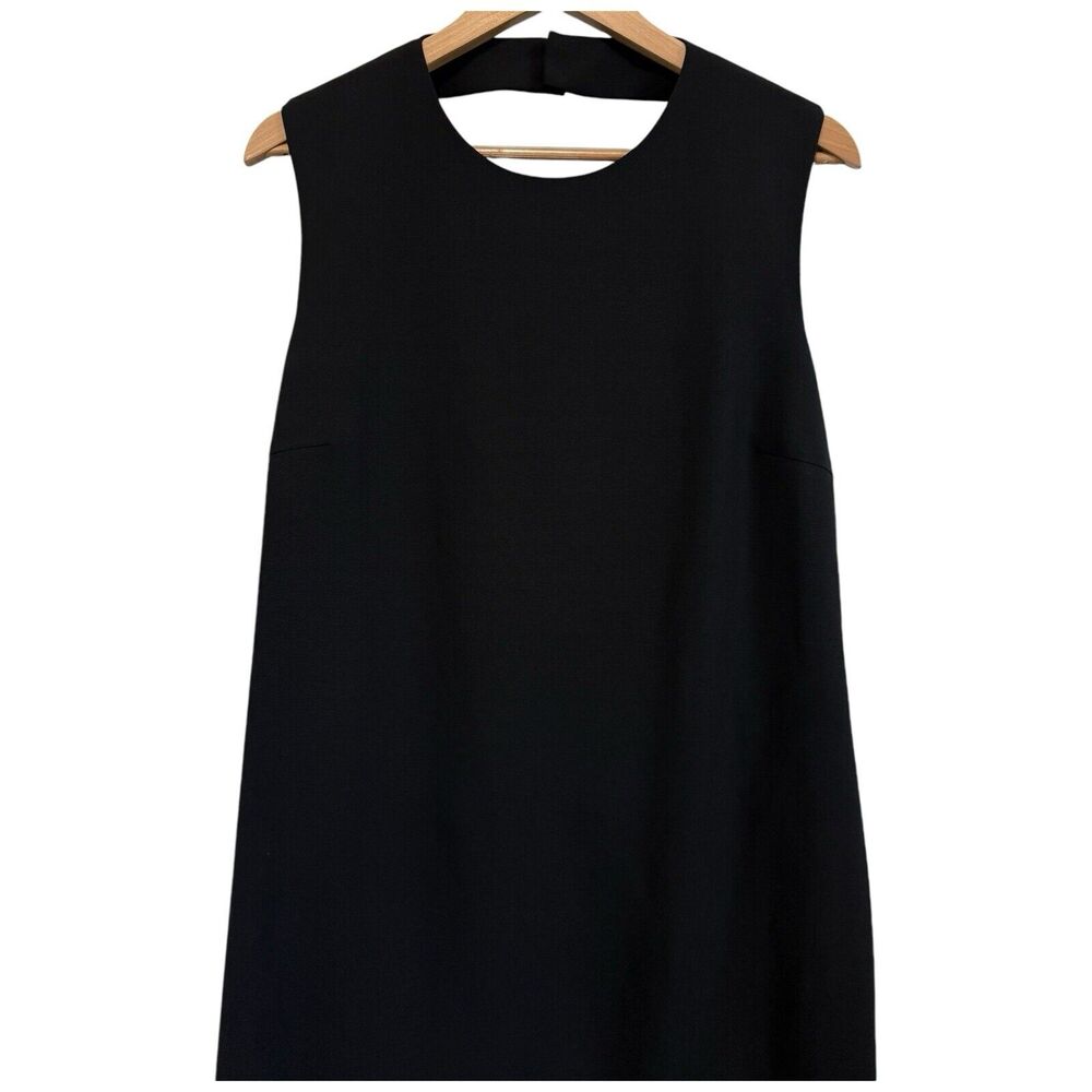 Maison Margiela Wool Blend Mid Length Shift Dress In Black Size 48 - US 12 - Picture 5 of 16